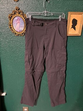 PrAna Mens Gray Zip Off Nylon Pants Size 30x32